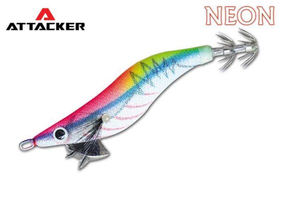 โยกุ้งเรืองแสง เหยื่อปลอมตกหมึก ATTACKER NEON SQUID JIG
