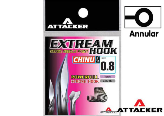 ตัวเบ็ดตกปลา เบ็ดตูดห่วง ATTACKER EXTREAM HOOK CHINU