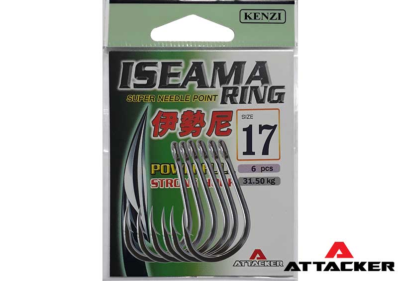 ตัวเบ็ดตกปลา Attacker-ISEAMA-RING-Super-needle-point-#17
