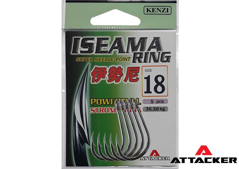 ตัวเบ็ดตกปลา Attacker-ISEAMA-RING-Super-needle-point-#18