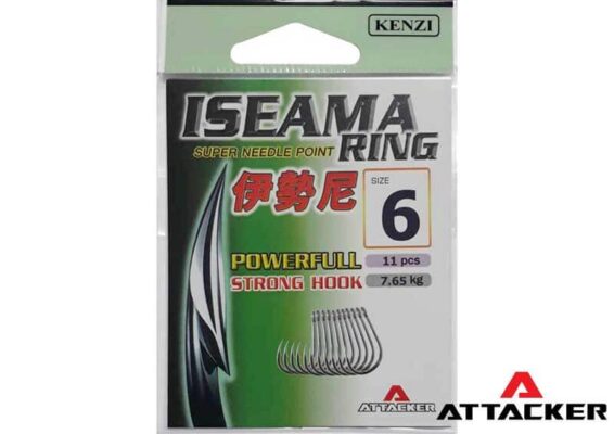 ตัวเบ็ดตกปลา เบ็ดตูดห่วง ATTACKER ISEAMA RING Super needle point