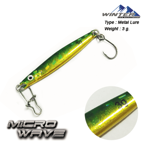 เหยื่อปลอม เหยื่อจิ๊กกิ้ง WINTER Micro wave metal Jig Fishing Bait Lure 3g.