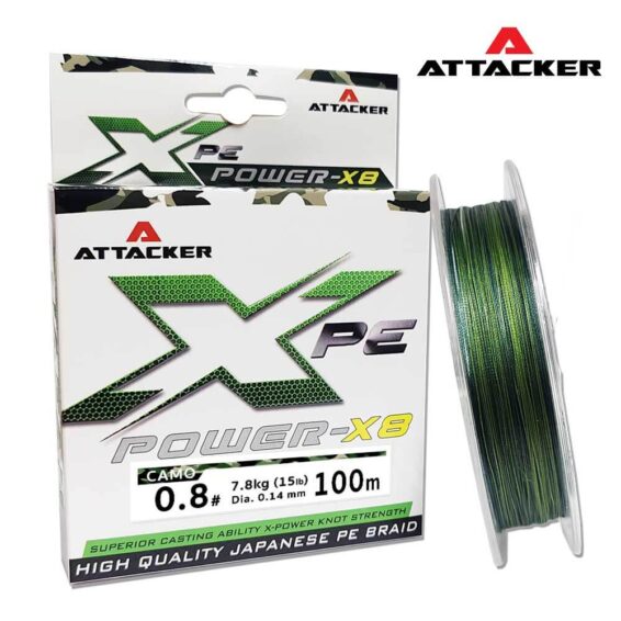 สายพีอี สายถัก 8 ATTACKER X PE POWER-X8