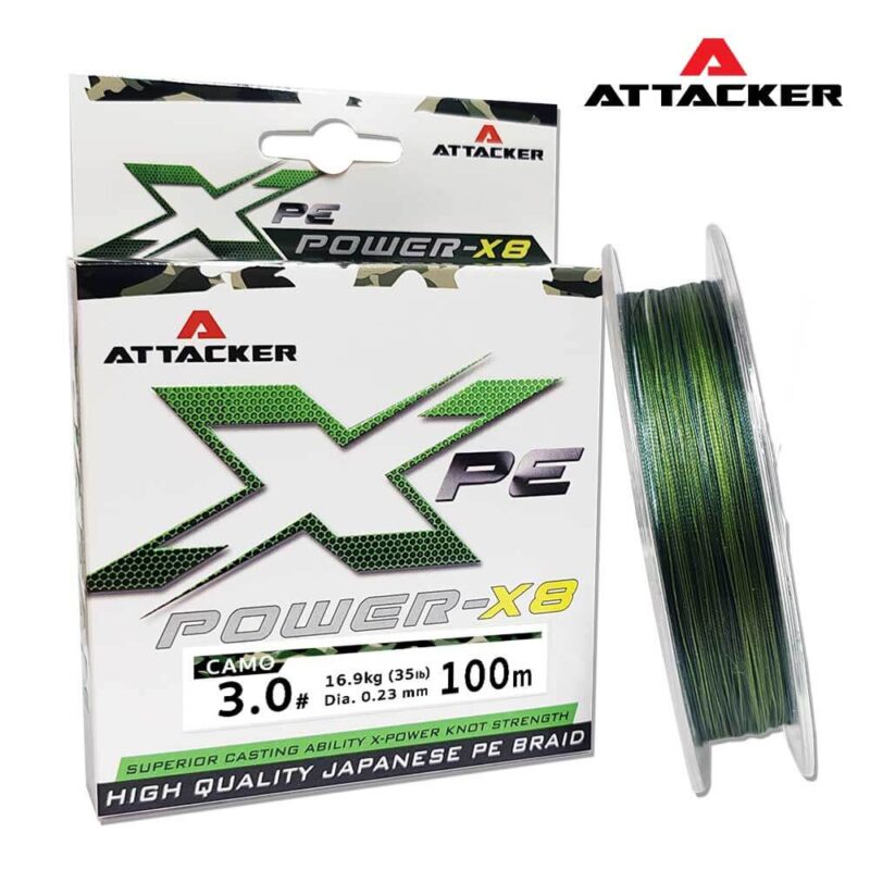 สายพีอี สายถัก 8 ATTACKER X PE POWER-X8