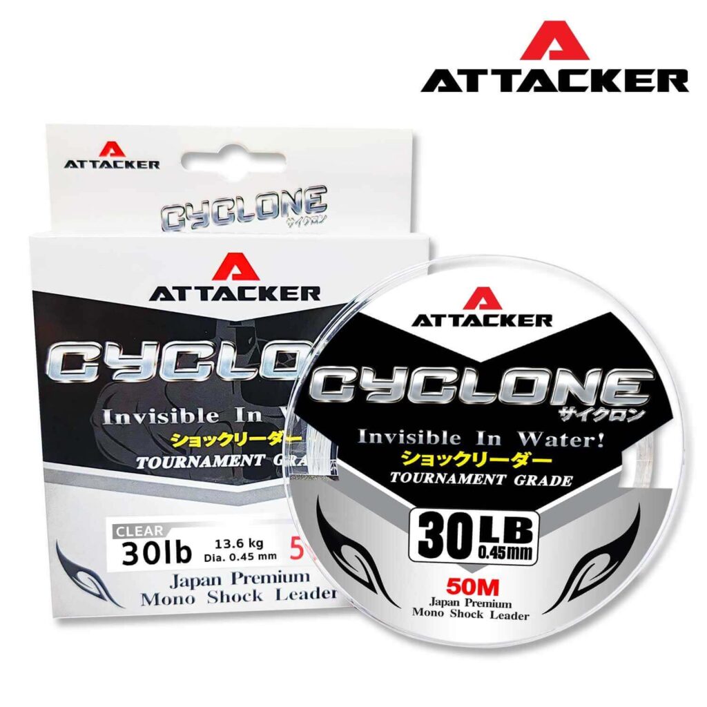 สายตกปลา สายโมโนช็อคลีดเดอร์ ATTACKER CYCLONE #30lbs/13.6 kg. 50M ...
