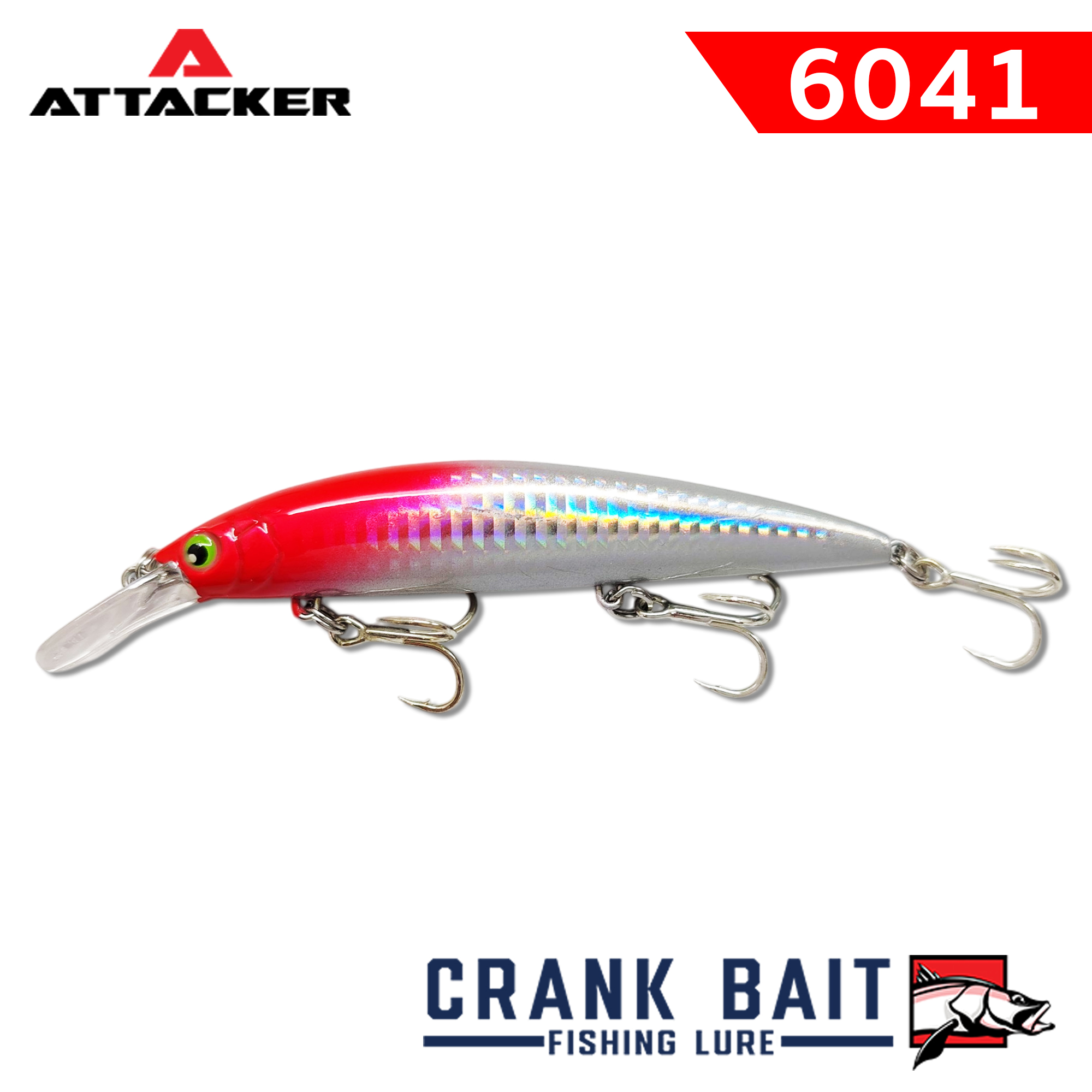 เหยื่อปลอม เหยื่อตกปลา ATTACKER CRANK BAIT Fishing Bait Lure 6041 ...
