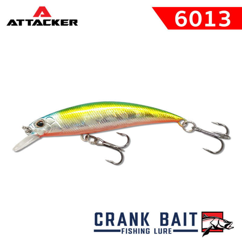 เหยื่อปลอม เหยื่อตกปลา ATTACKER CRANK BAIT Fishing Bait Lure 6013 SINKING