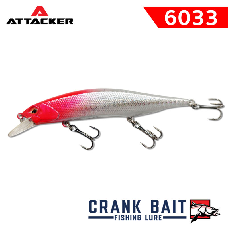 เหยื่อปลอม เหยื่อตกปลา ATTACKER CRANK BAIT Fishing Bait Lure 6033 FLOATING