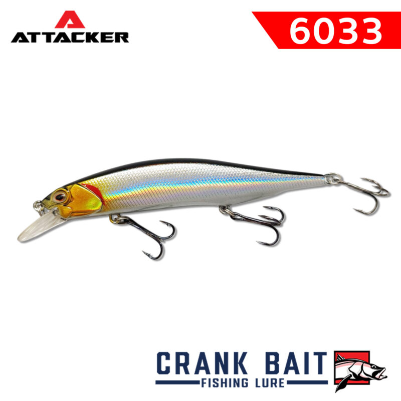 เหยื่อปลอม เหยื่อตกปลา ATTACKER CRANK BAIT Fishing Bait Lure 6033 FLOATING