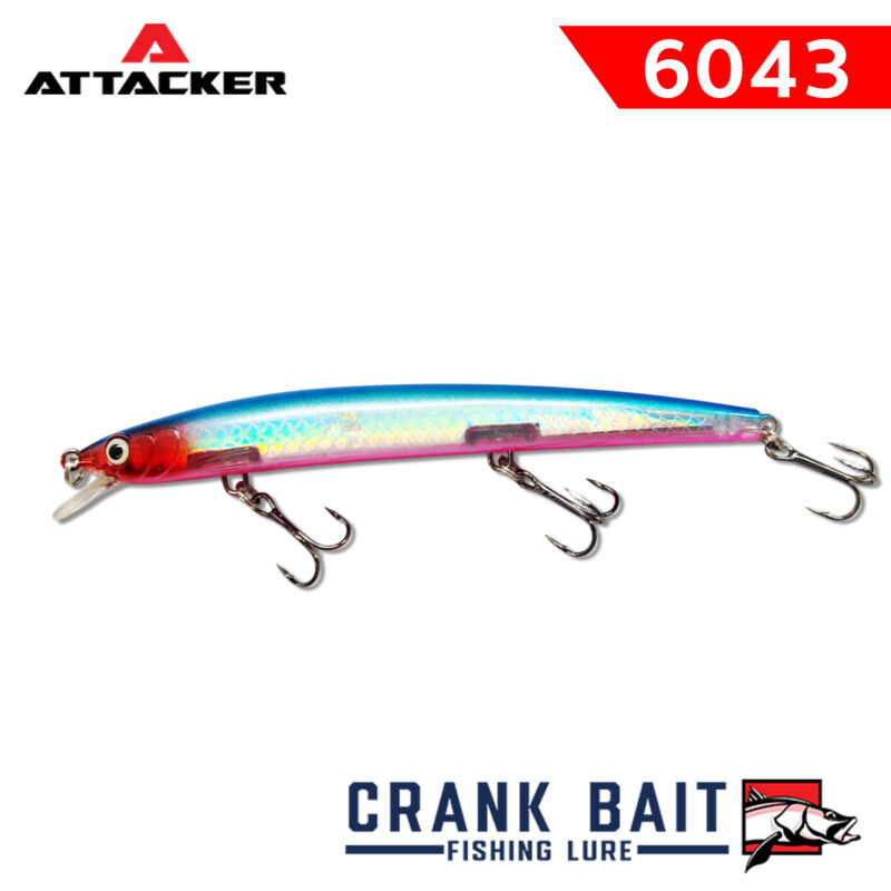 เหยื่อปลอม เหยื่อตกปลา ATTACKER CRANK BAIT Fishing Bait Lure 6043 FLOATING