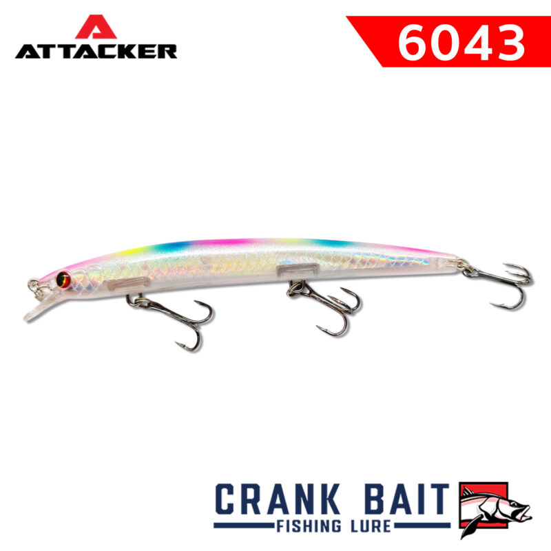 เหยื่อปลอม เหยื่อตกปลา ATTACKER CRANK BAIT Fishing Bait Lure 6043 FLOATING