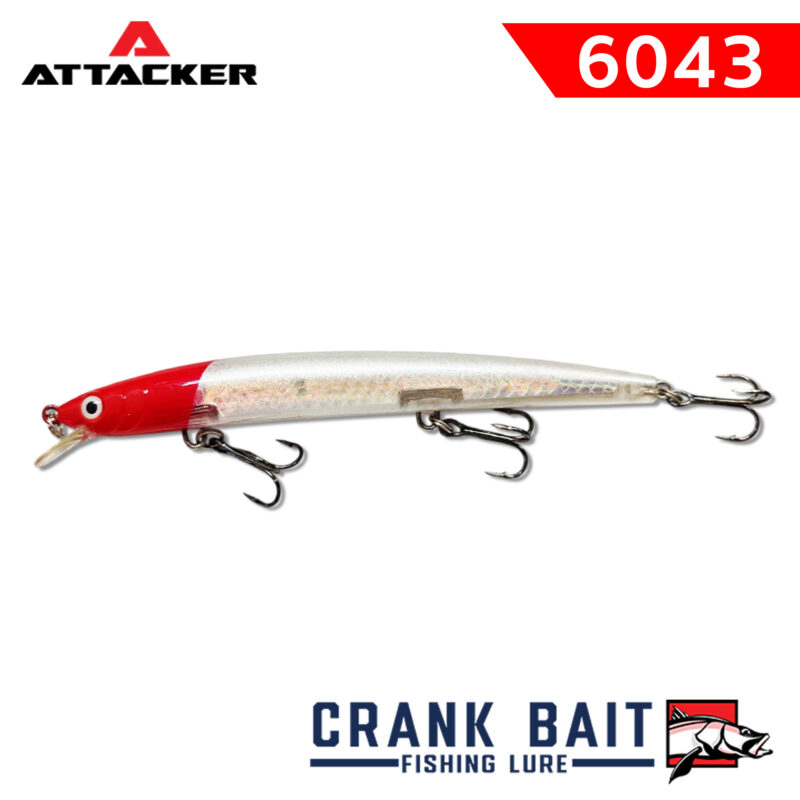 เหยื่อปลอม เหยื่อตกปลา ATTACKER CRANK BAIT Fishing Bait Lure 6043 FLOATING