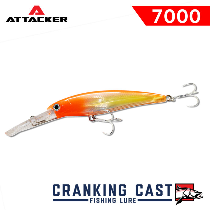 เหยื่อปลอม เหยื่อตกปลา ATTACKER CRANK BAIT Fishing CAST Lure 7000 SINKING