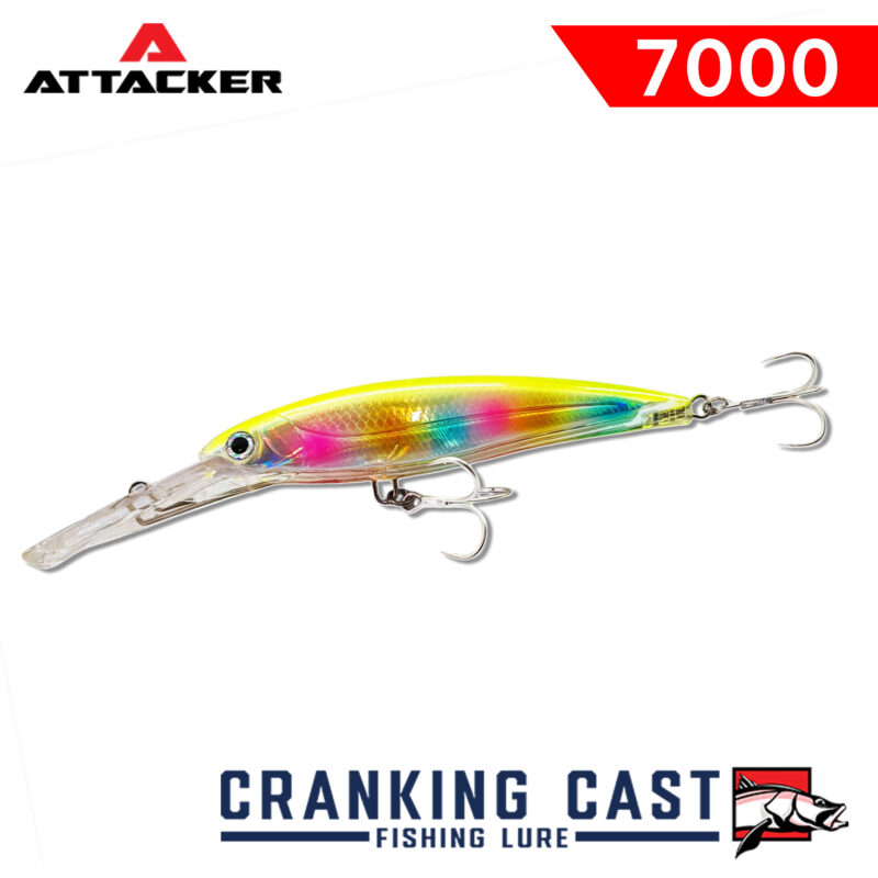 เหยื่อปลอม เหยื่อตกปลา ATTACKER CRANK BAIT Fishing CAST Lure 7000 SINKING