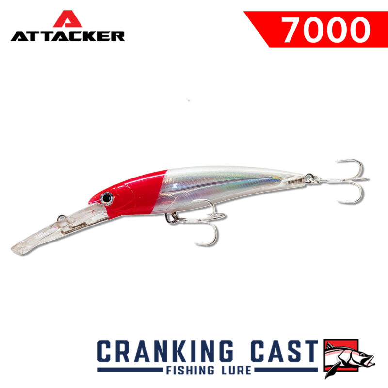 เหยื่อปลอม เหยื่อตกปลา ATTACKER CRANK BAIT Fishing CAST Lure 7000 SINKING